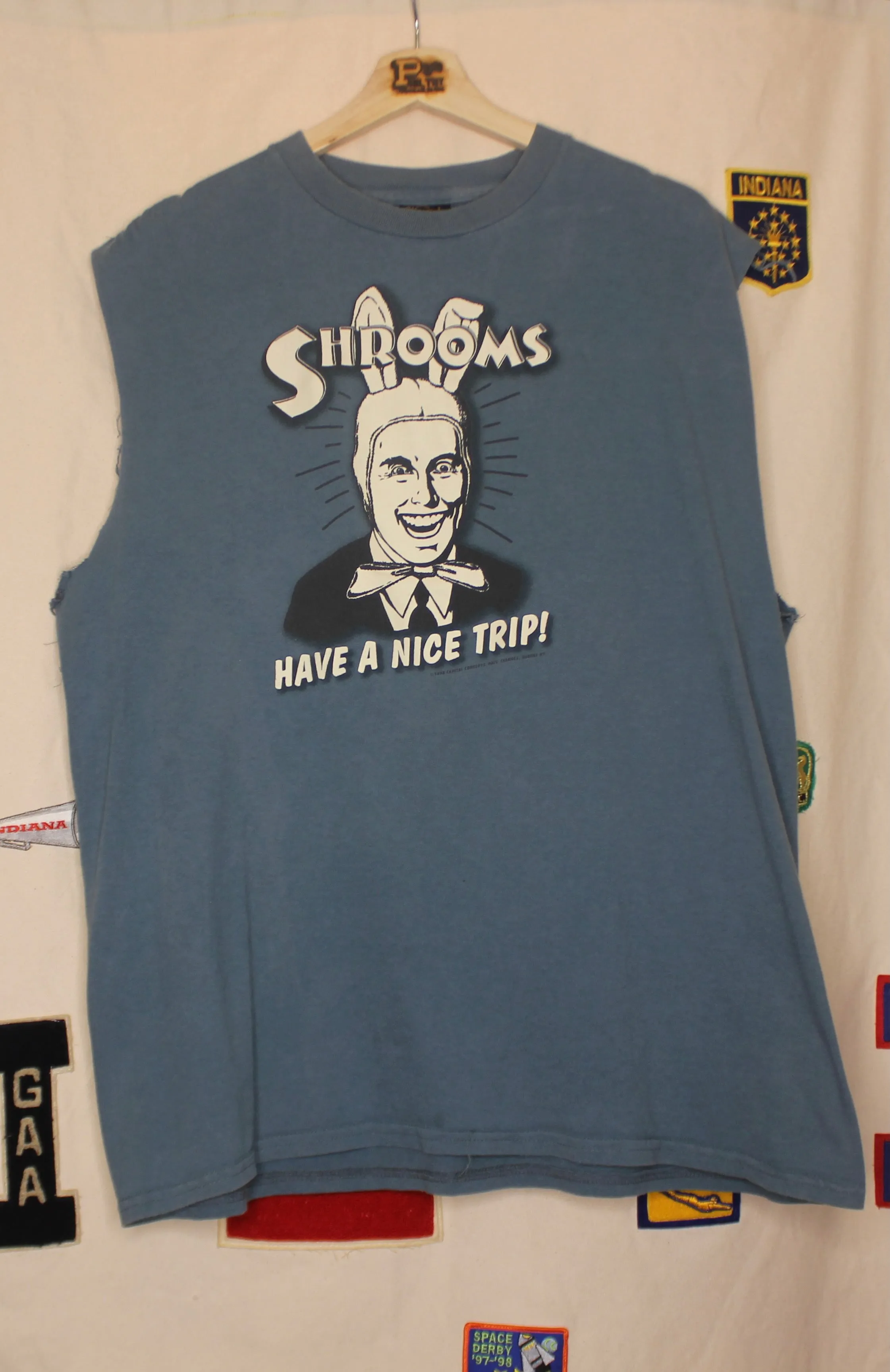 1998 Shrooms Have a Nice Trip Cutoff T-Shirt: XL