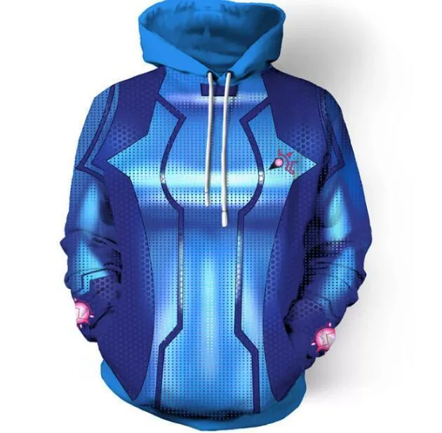 BFJmz METROID Samus Zero 3D Printing Coat Zipper Coat Leisure Sports Sweater Autumn And Winter