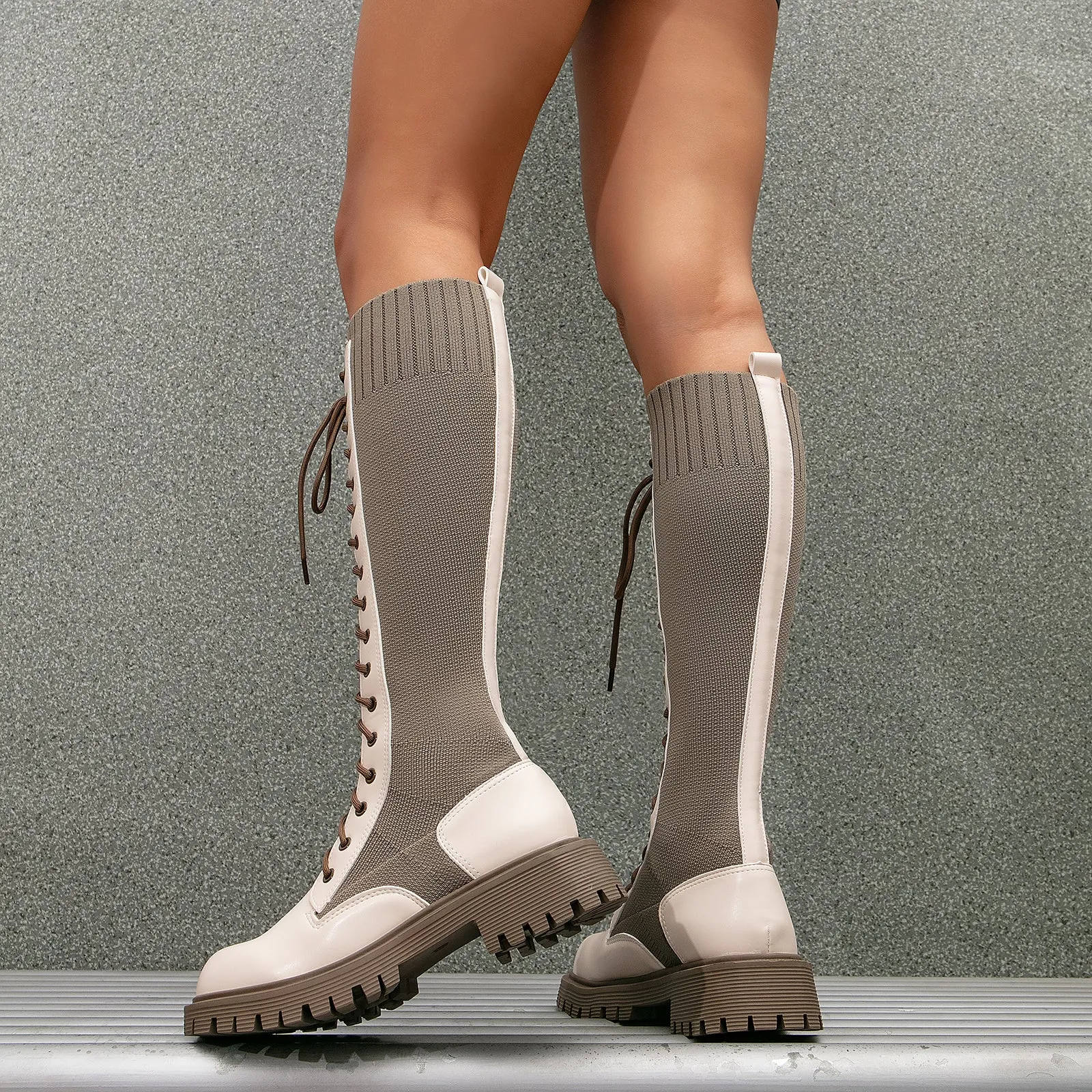 binfenxie- Women Commute Work High Boots