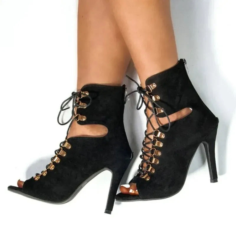 binfenxie  -  Women Fashion Salsa Dance Boots Latin Dancing Shoes Tango Dance Shoes Woman Girls Party Ballroom Shoes Ladies Sexy Stilettos