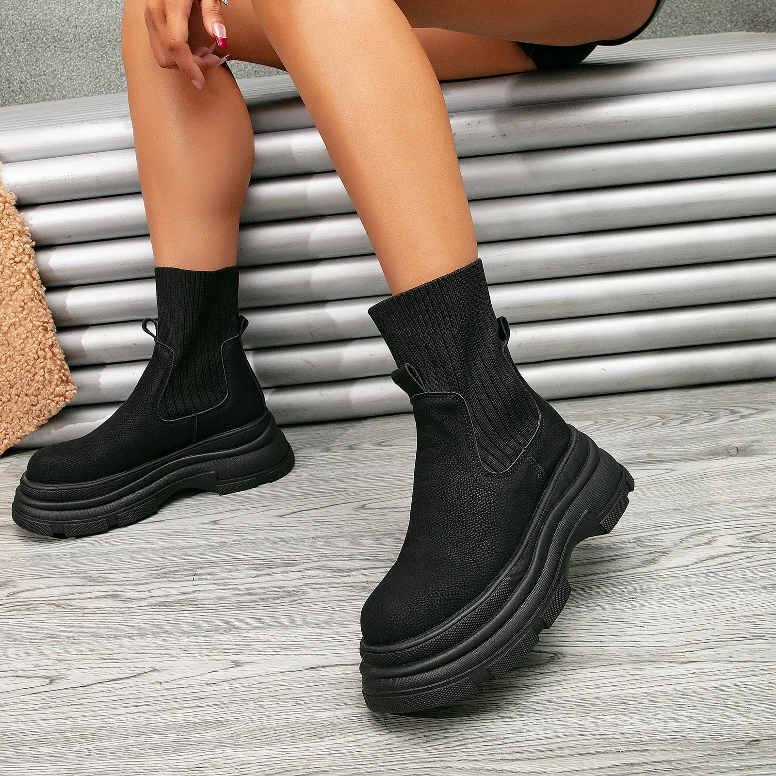 binfenxie- Women Minimalist Ankle Boots