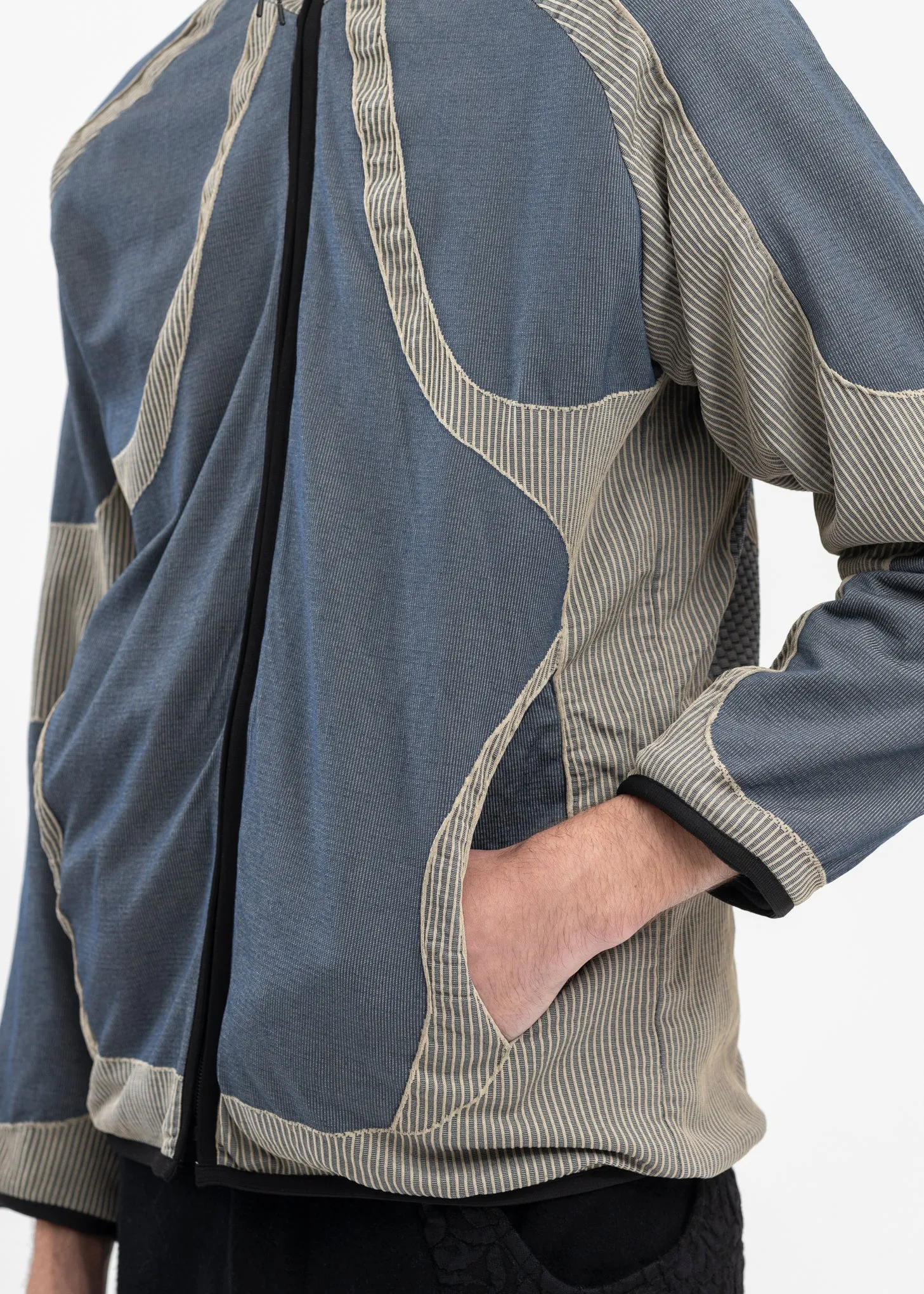 Blue-Grey Liquid Track Top