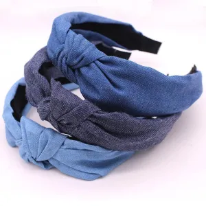 Bohemian Blue Denim Hairbands