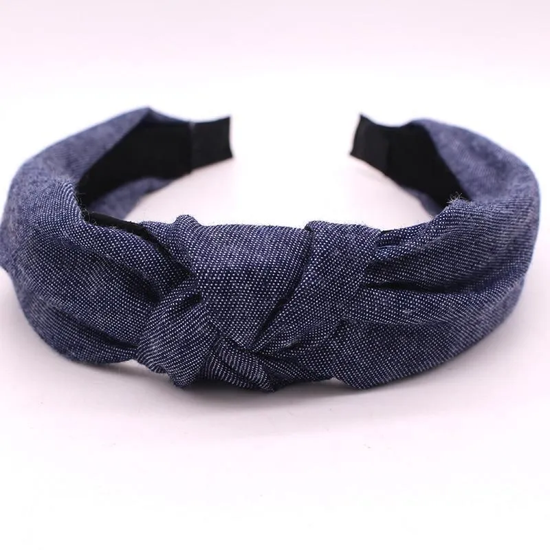 Bohemian Blue Denim Hairbands
