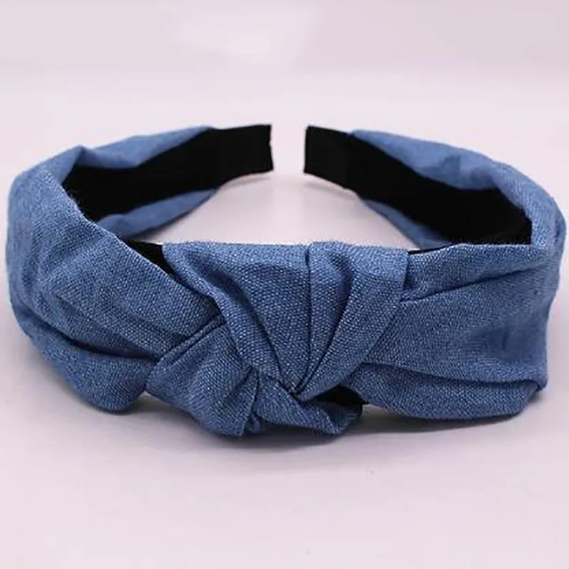 Bohemian Blue Denim Hairbands