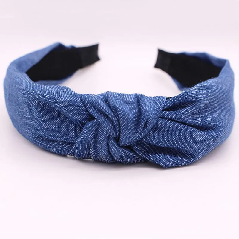 Bohemian Blue Denim Hairbands