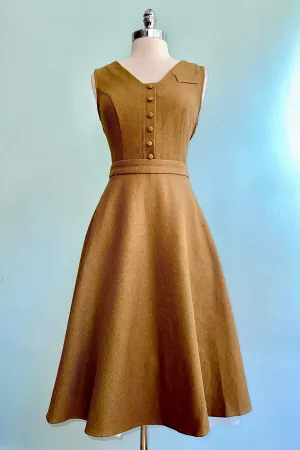 Book Worm Dress in Khaki by Banned