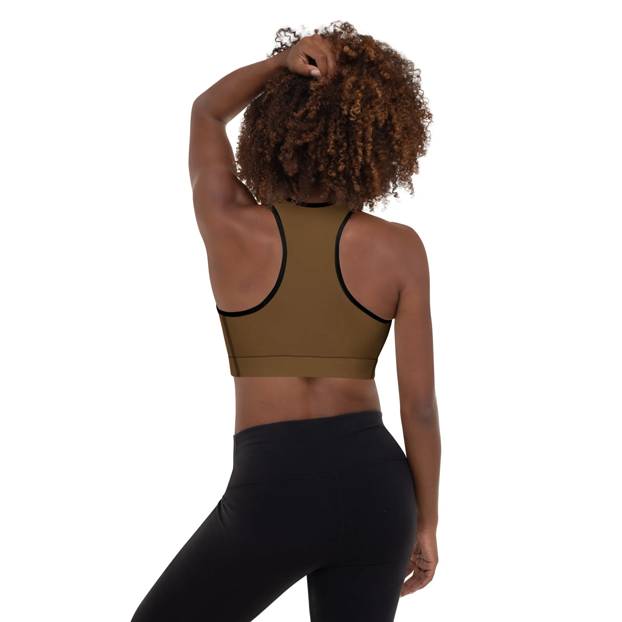 Brown w/Black Warrior Sports Bra