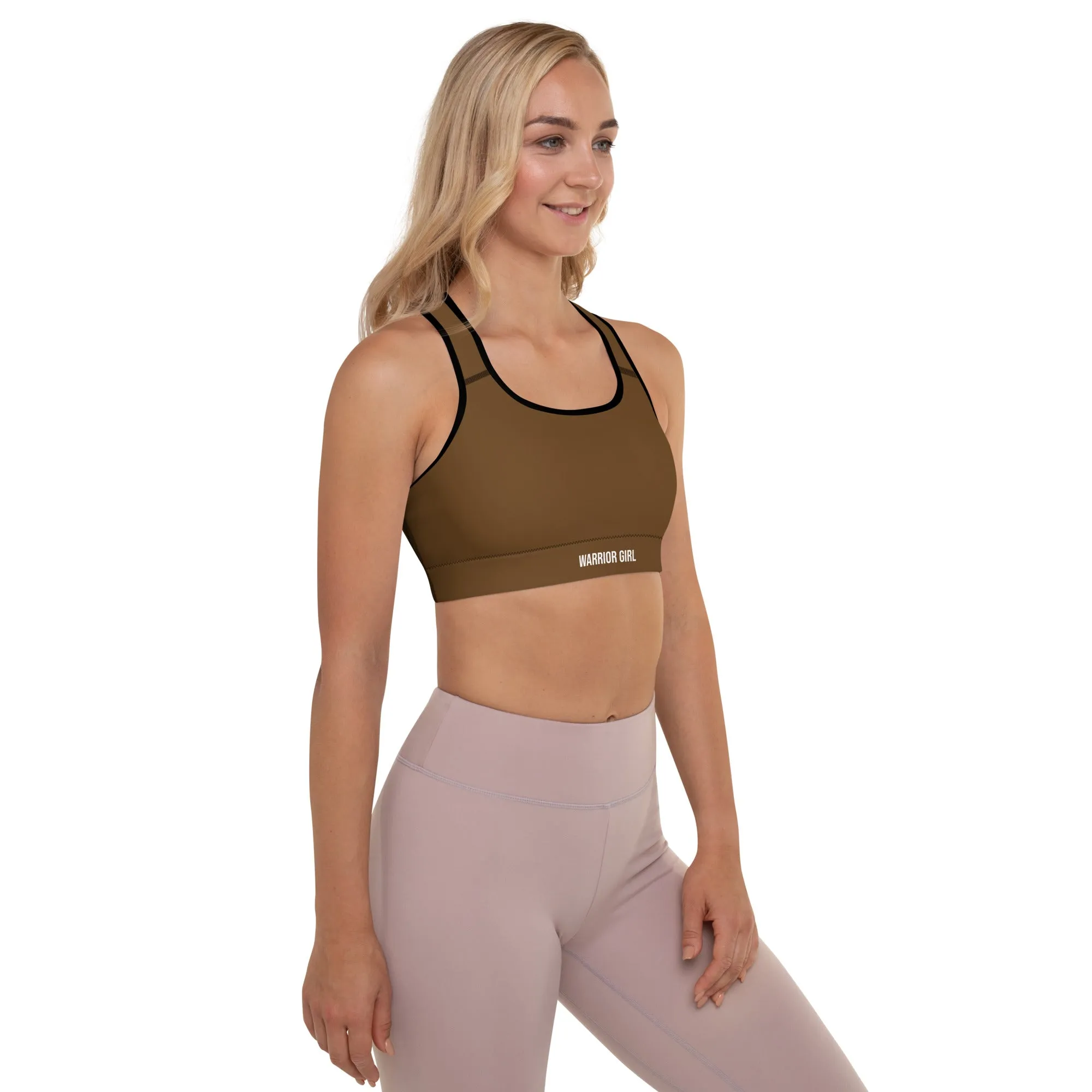 Brown w/Black Warrior Sports Bra