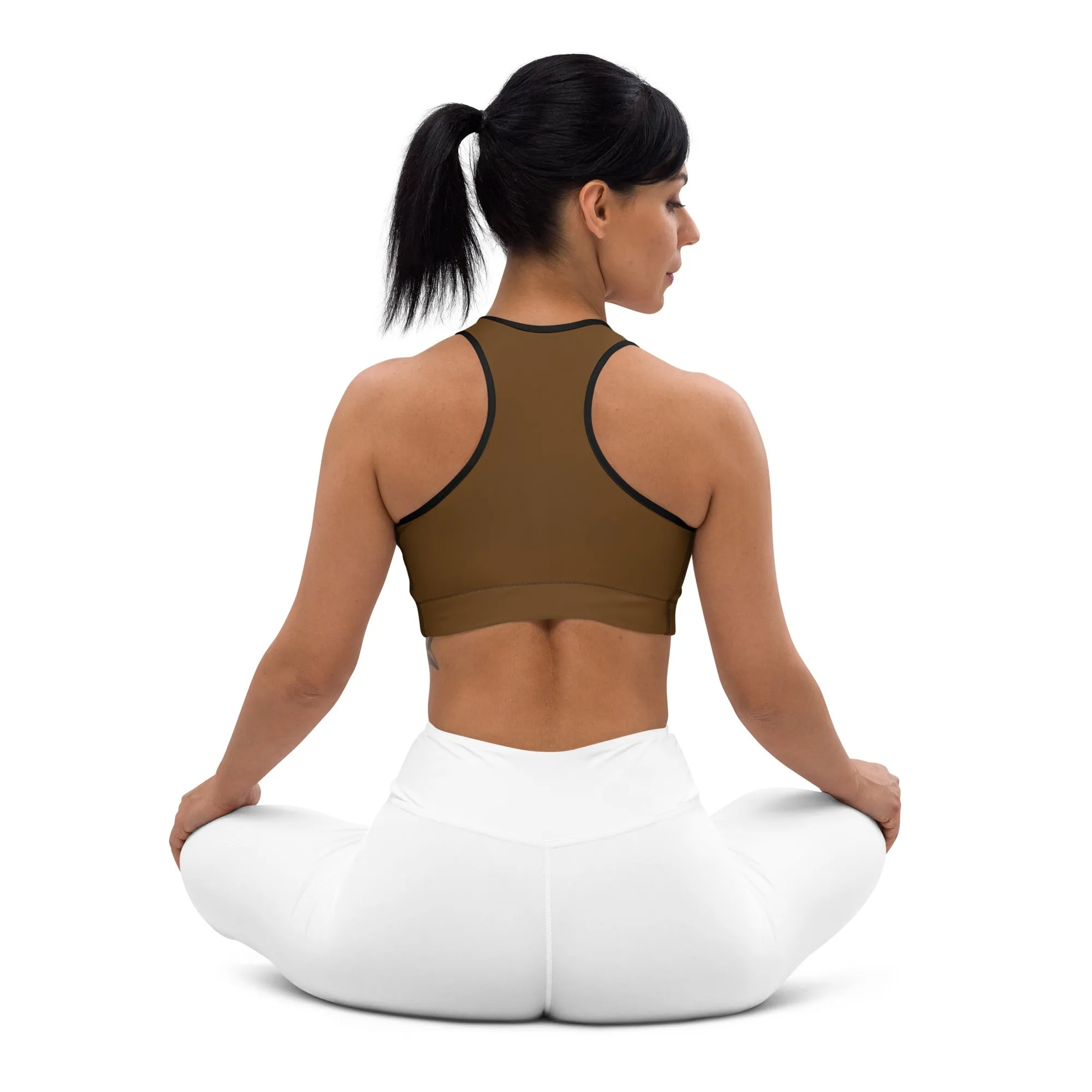 Brown w/Black Warrior Sports Bra