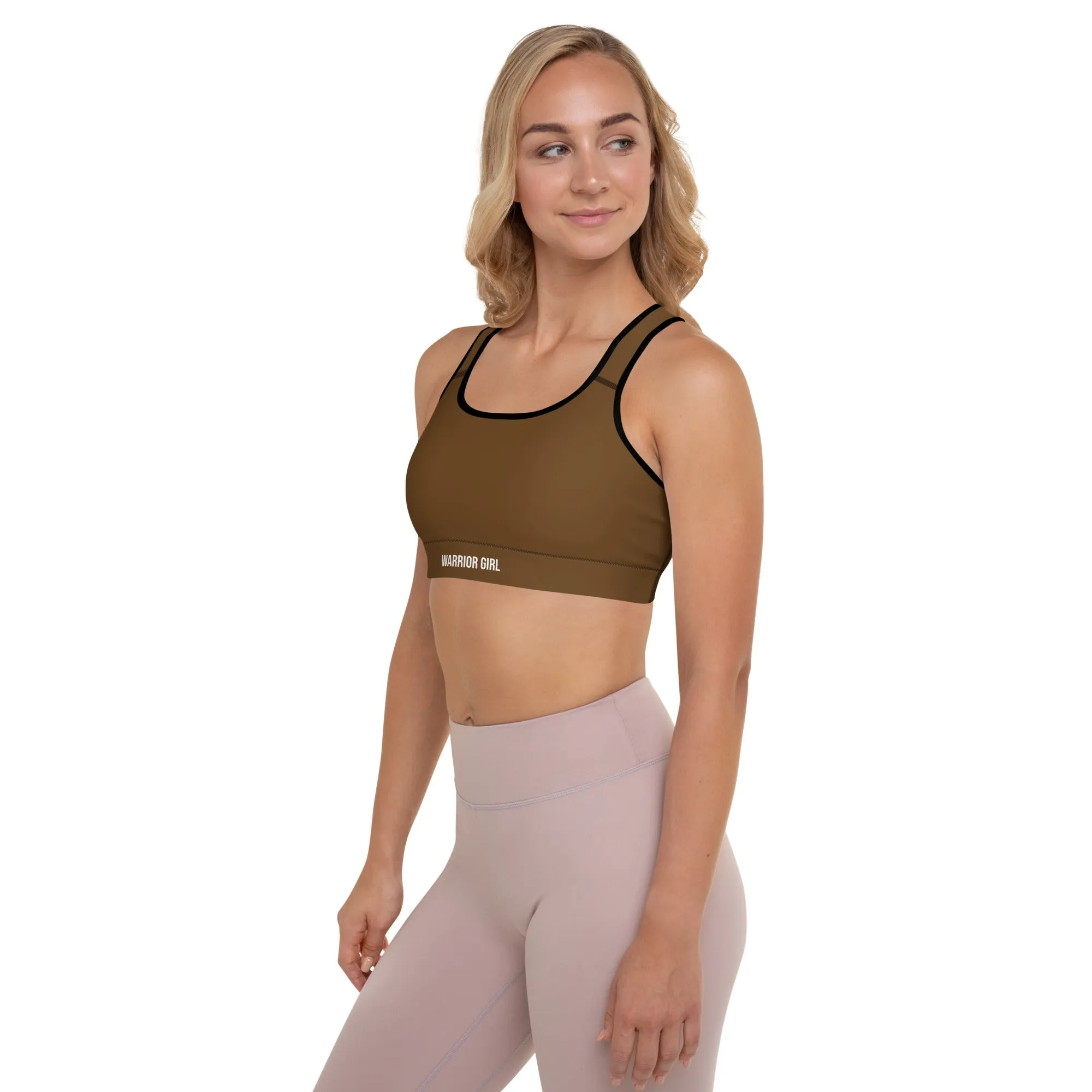 Brown w/Black Warrior Sports Bra