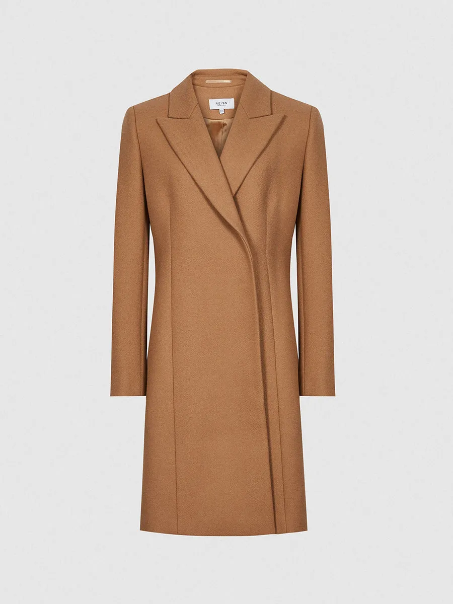 Button Solid Color Fashion  Coat