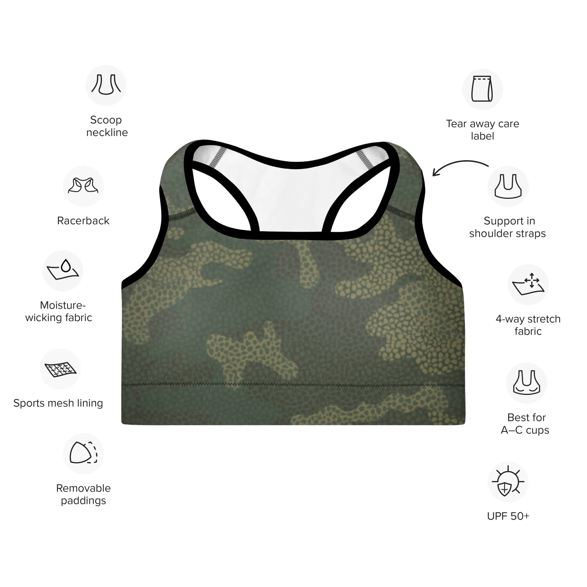 Camouflage Warrior Sports Bra