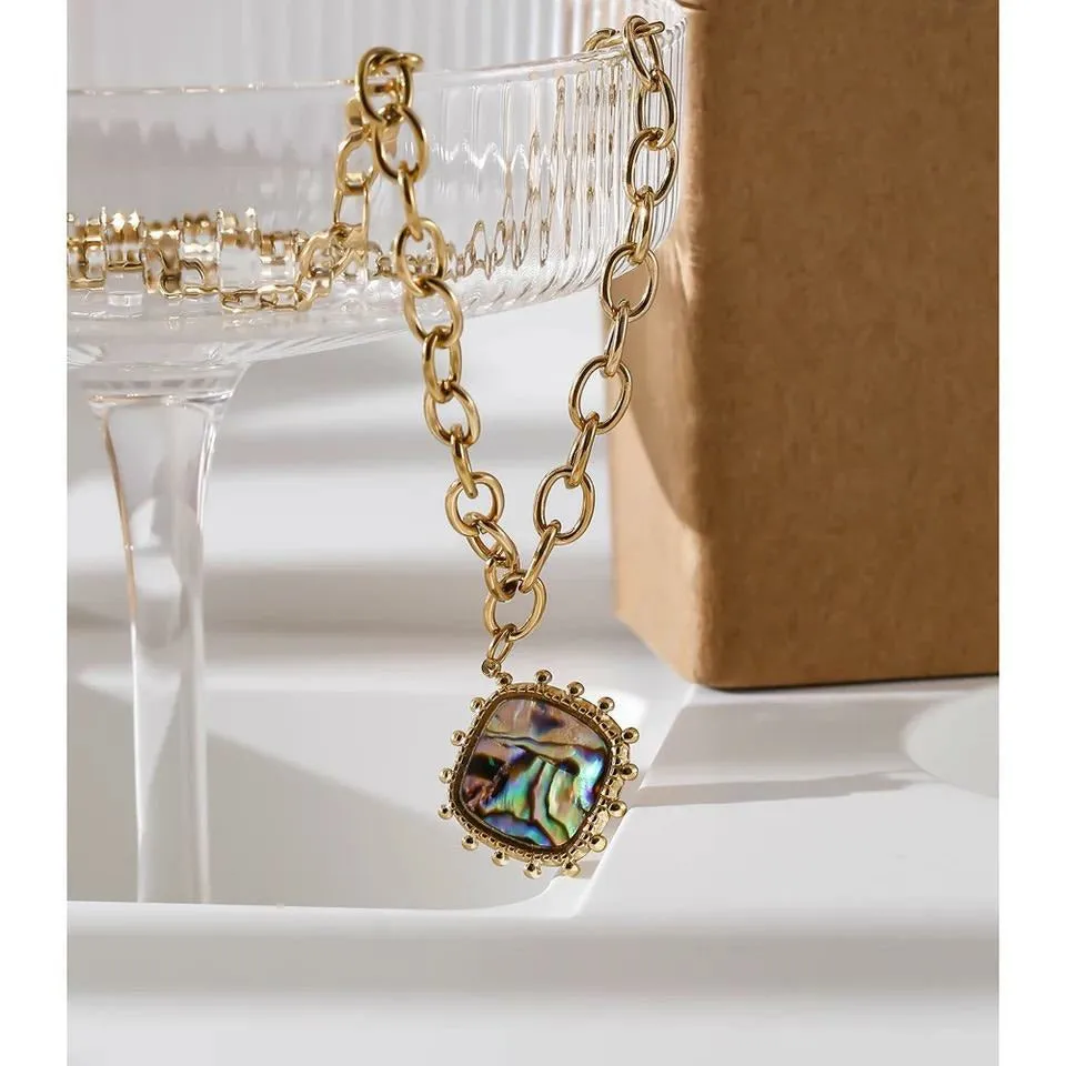 Devon Abalone Gold Necklace