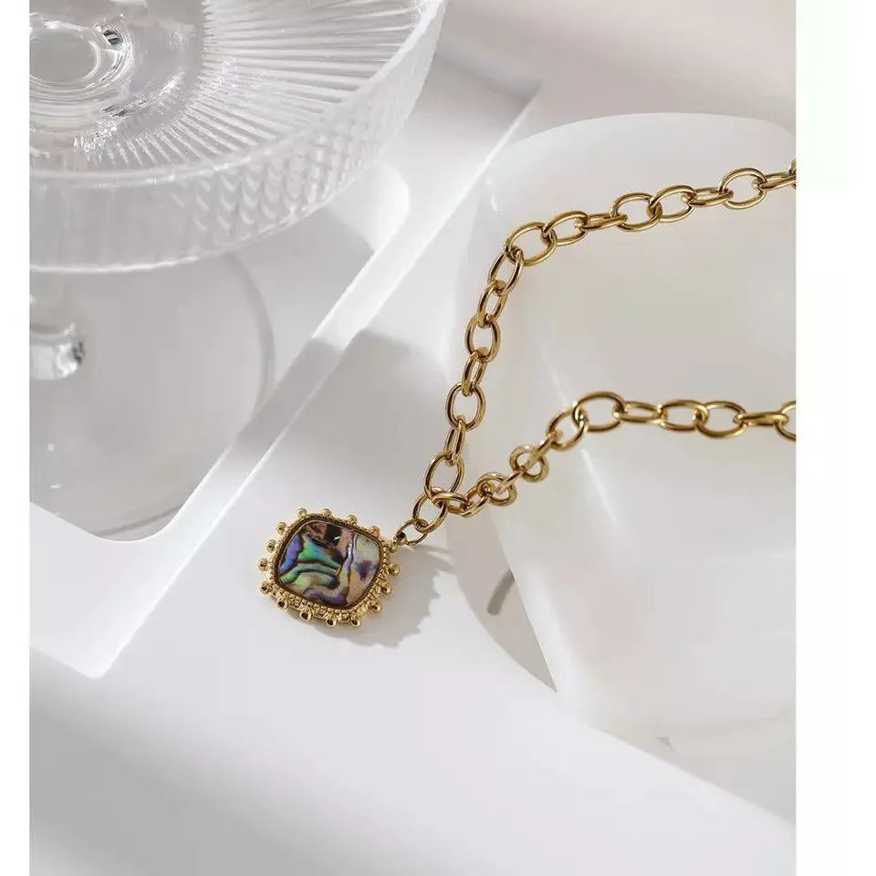 Devon Abalone Gold Necklace