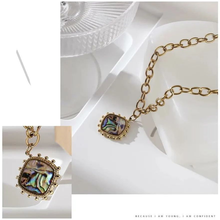 Devon Abalone Gold Necklace