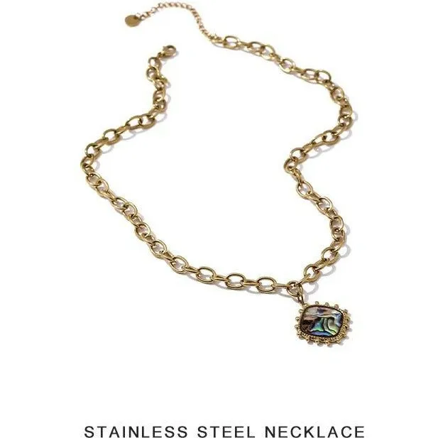 Devon Abalone Gold Necklace