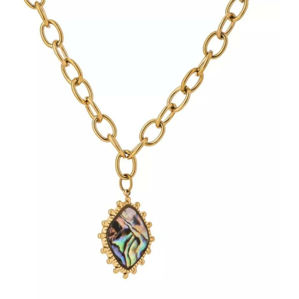 Devon Abalone Gold Necklace