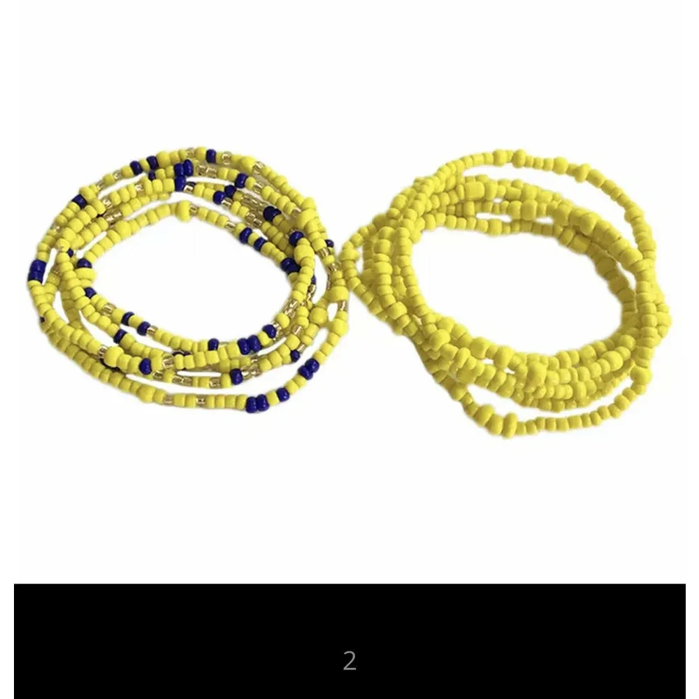 Double Beaded Waist Belly Chain - 2 Pcs