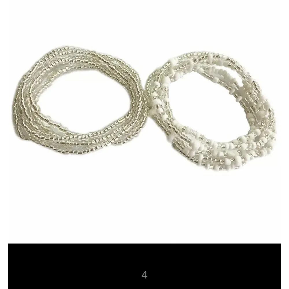Double Beaded Waist Belly Chain - 2 Pcs