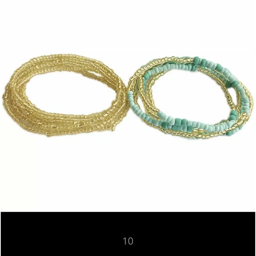Double Beaded Waist Belly Chain - 2 Pcs