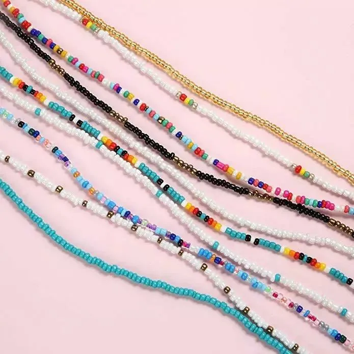 Double Beaded Waist Belly Chain - 2 Pcs