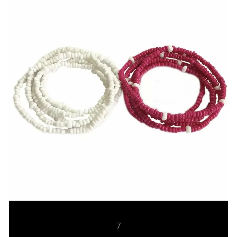 Double Beaded Waist Belly Chain - 2 Pcs