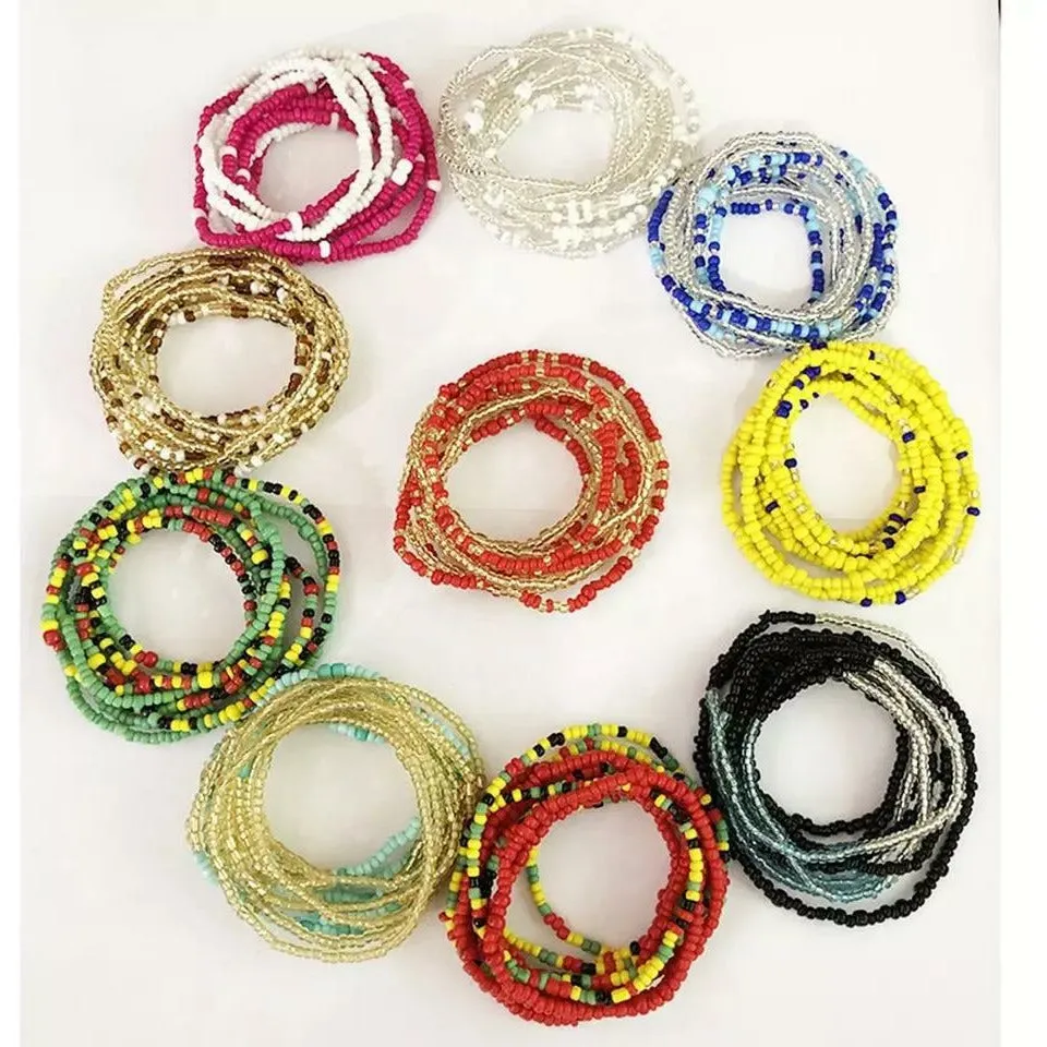 Double Beaded Waist Belly Chain - 2 Pcs