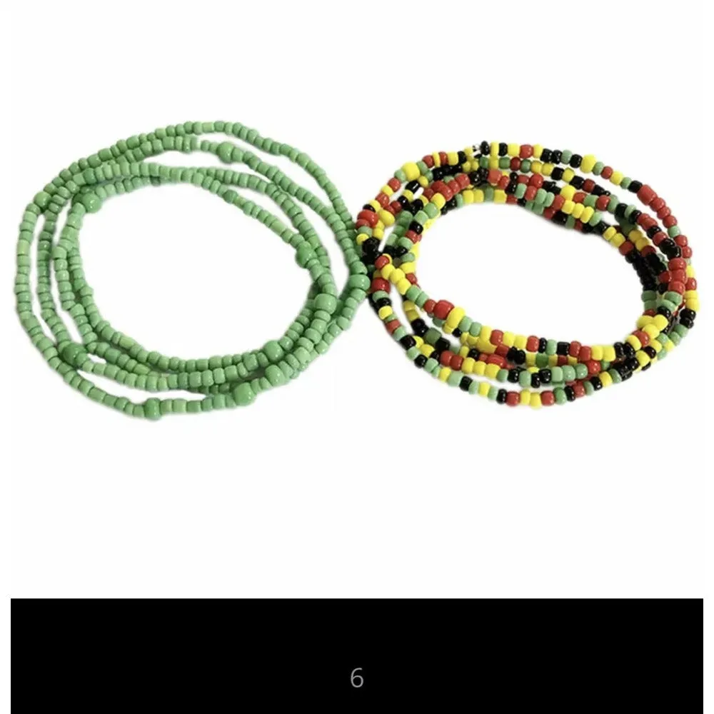 Double Beaded Waist Belly Chain - 2 Pcs