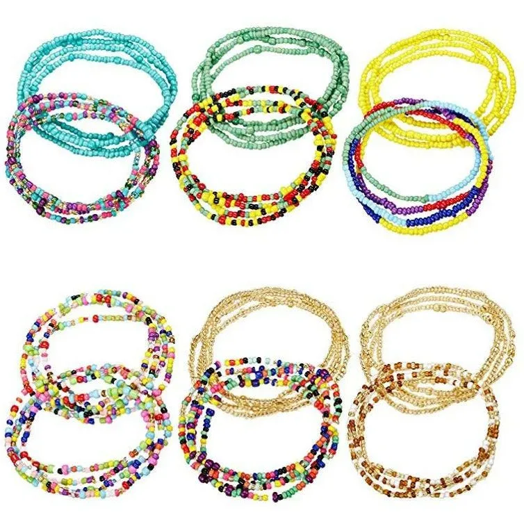 Double Beaded Waist Belly Chain - 2 Pcs