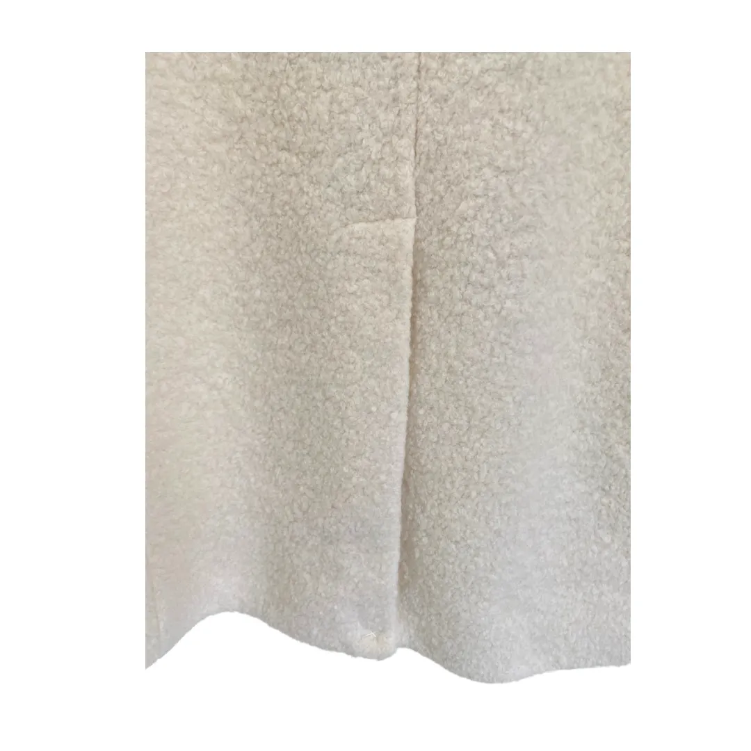 Double-Breasted Boyfriend Coat Cream SIZE 14