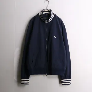 “FRED PERRY” navy nylon track jacket