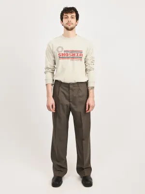 Grey Atom Check Wool Borrowed Chino