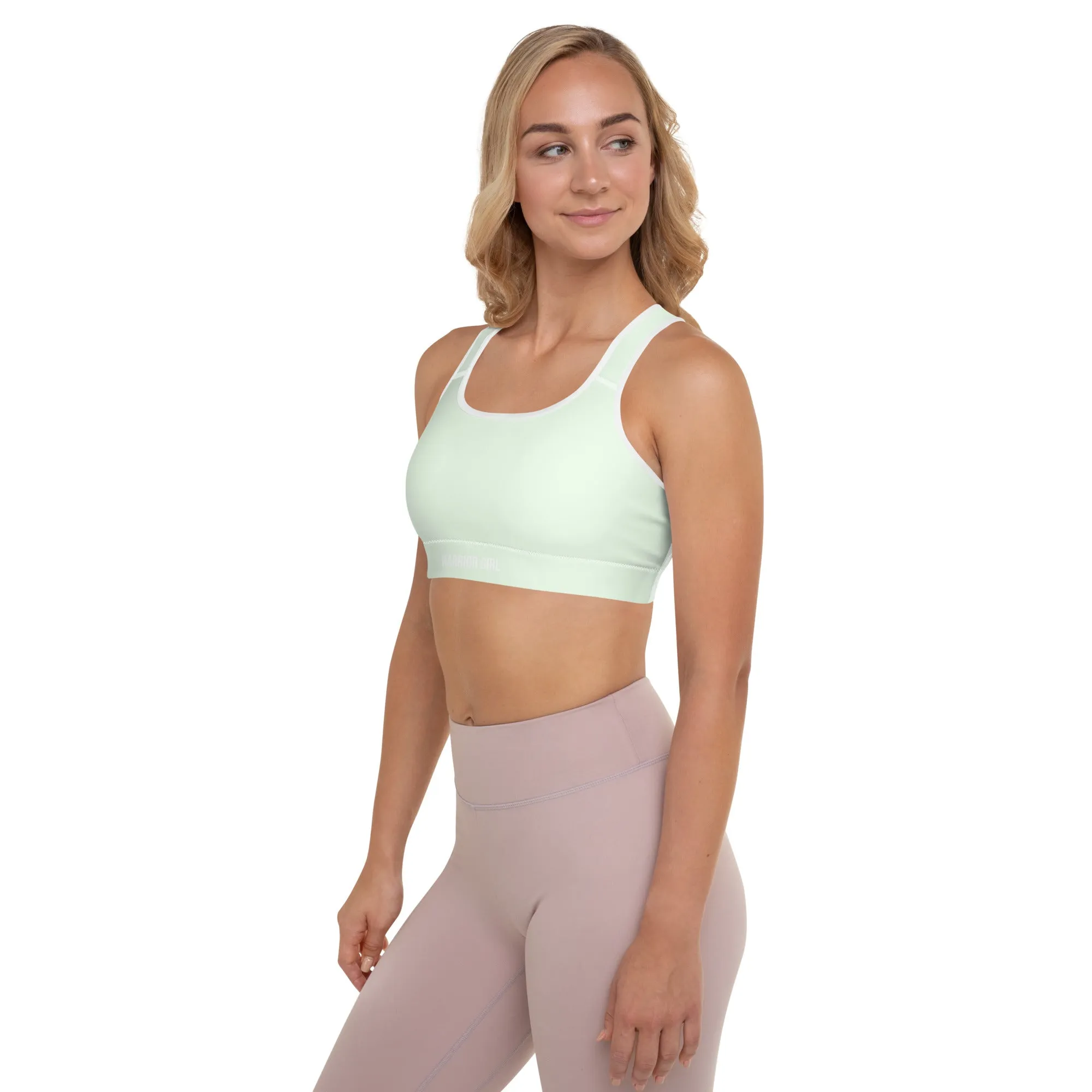 Honeydew w/White Warrior Sports Bra