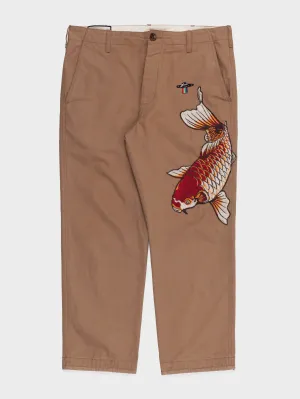 Koi Fish Cotton Pants