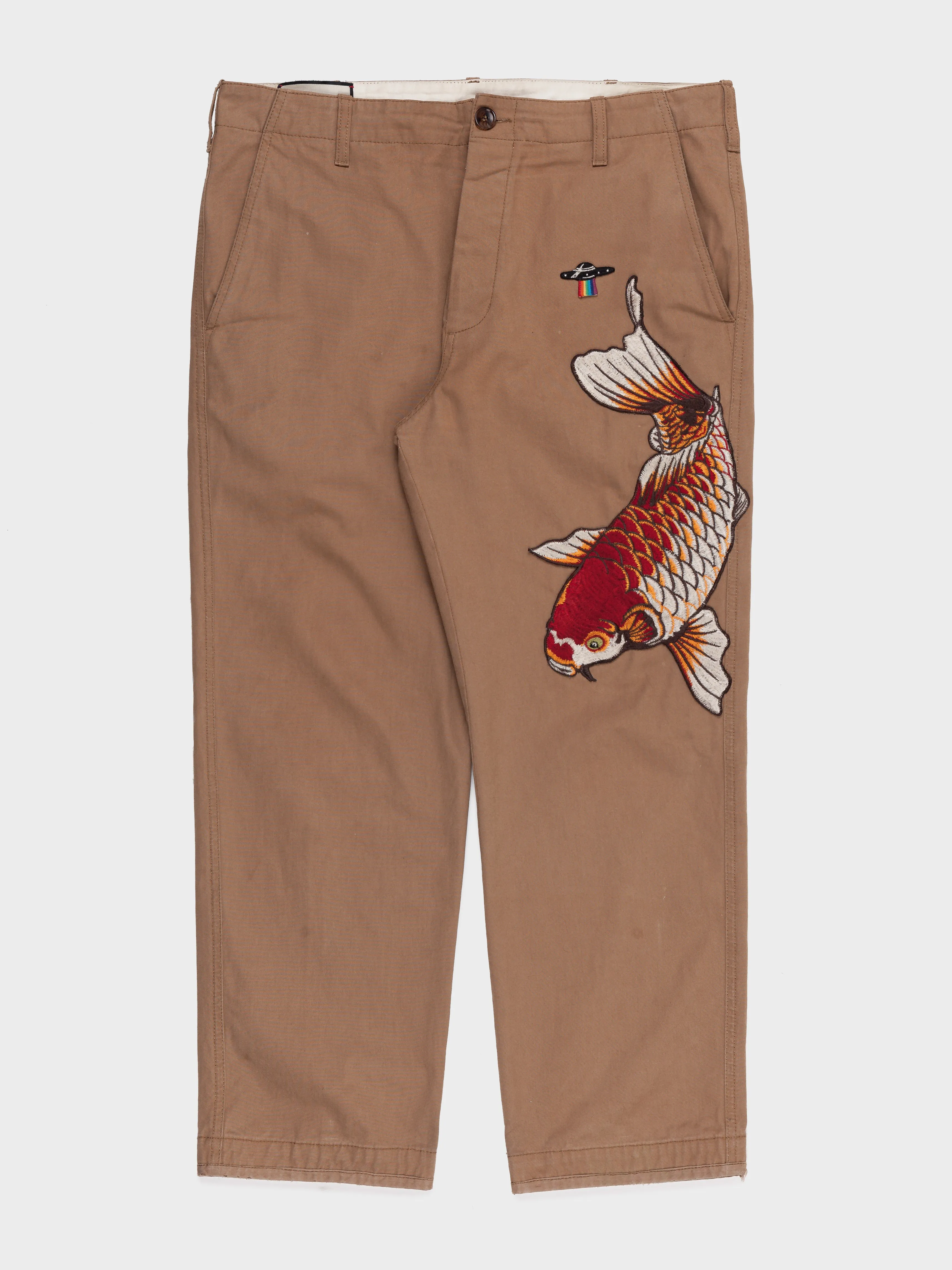 Koi Fish Cotton Pants