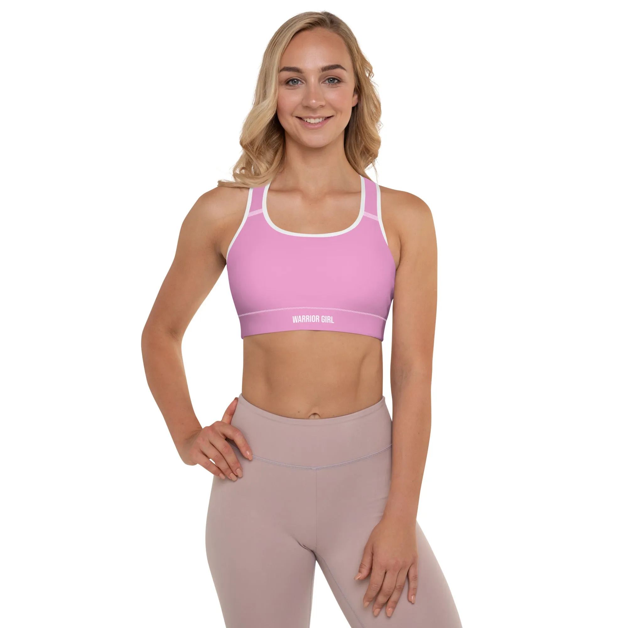 Lavender Rose w/White Warrior Sports Bra