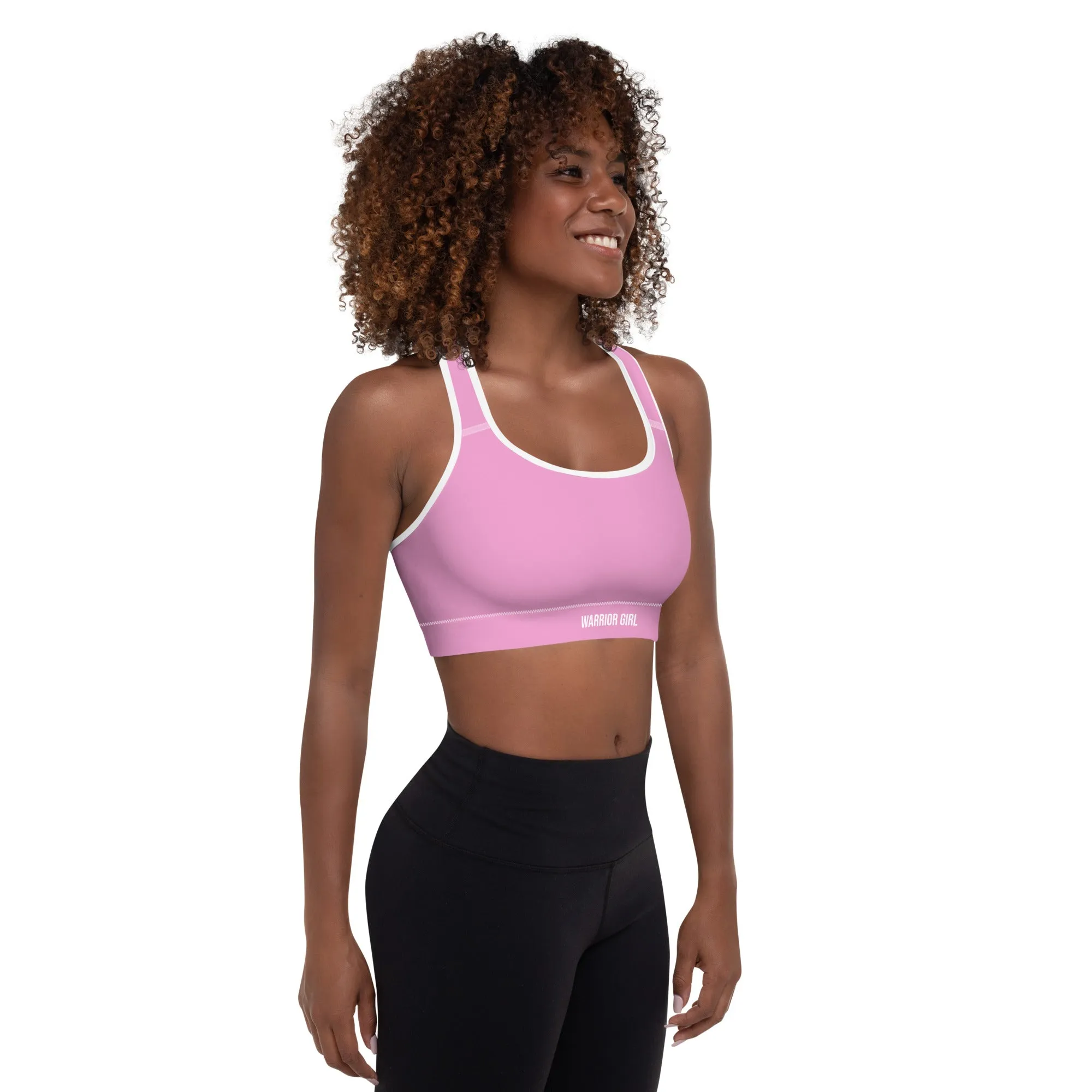 Lavender Rose w/White Warrior Sports Bra