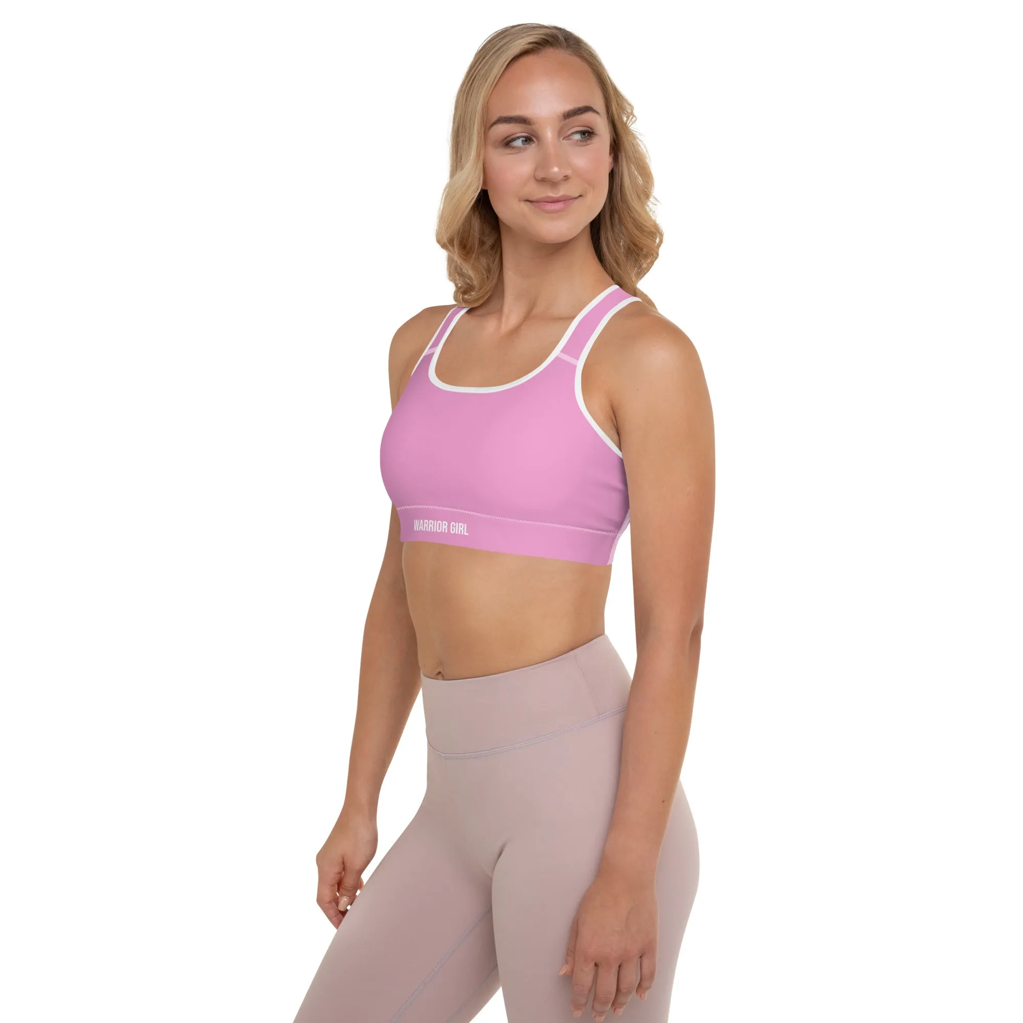 Lavender Rose w/White Warrior Sports Bra