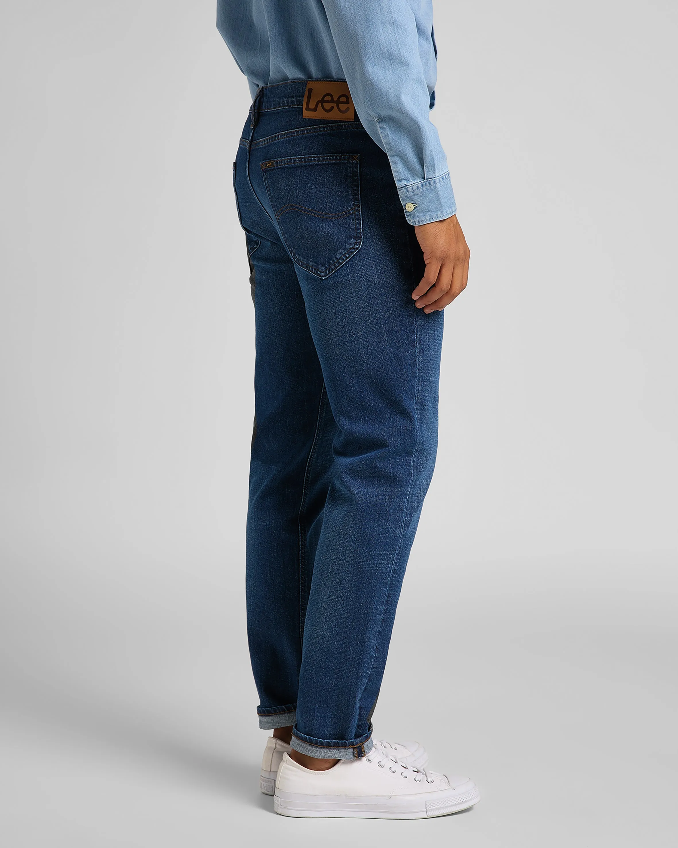 Lee Austin Regular Tapered Mens Jeans - Mid Bluegrass