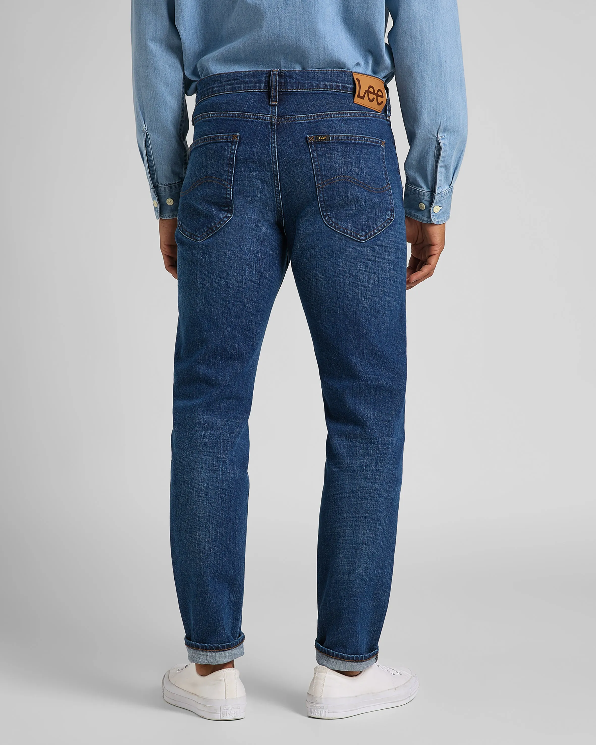 Lee Austin Regular Tapered Mens Jeans - Mid Bluegrass