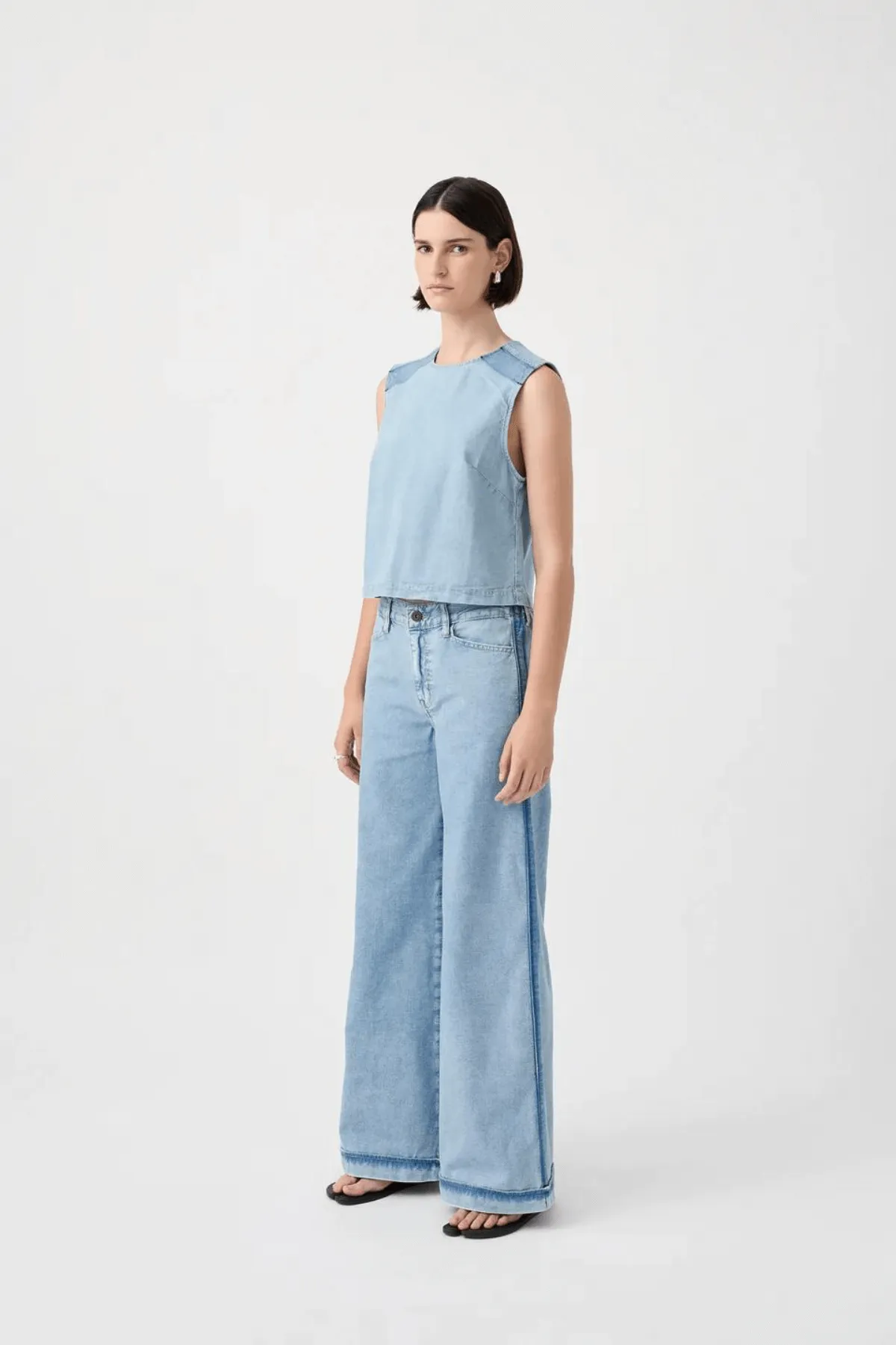 LEIGH MID WIDE LONG BROKEN BLUE