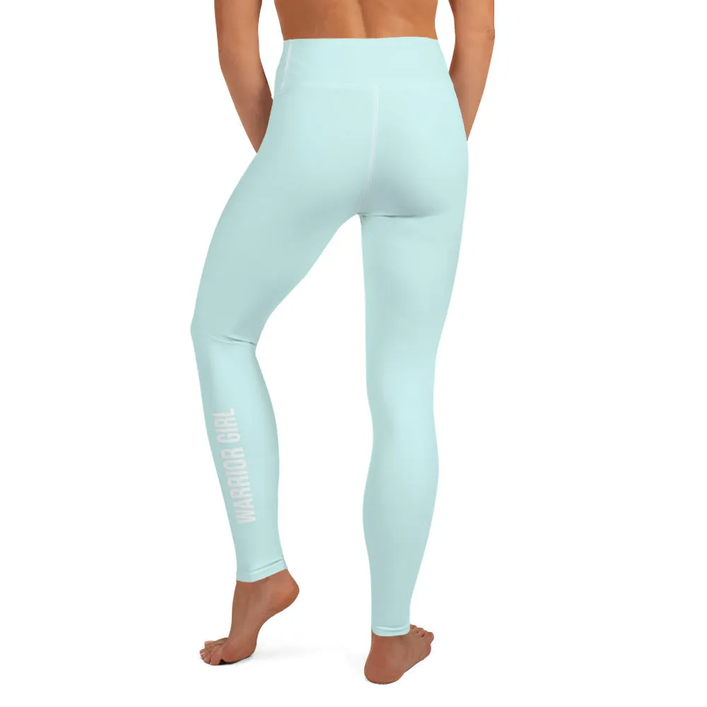 Light Cyan Warrior High Waist Leggings