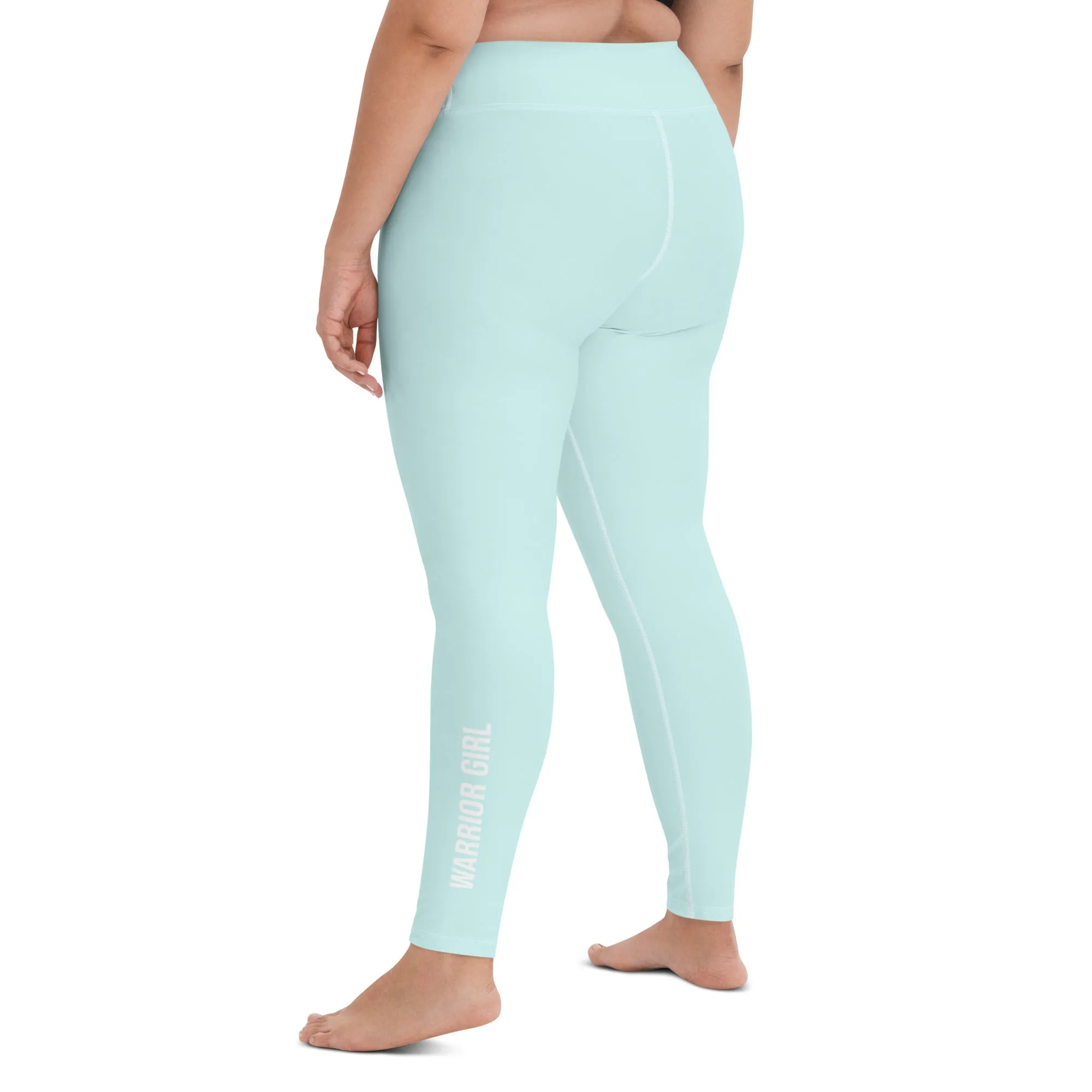 Light Cyan Warrior High Waist Leggings