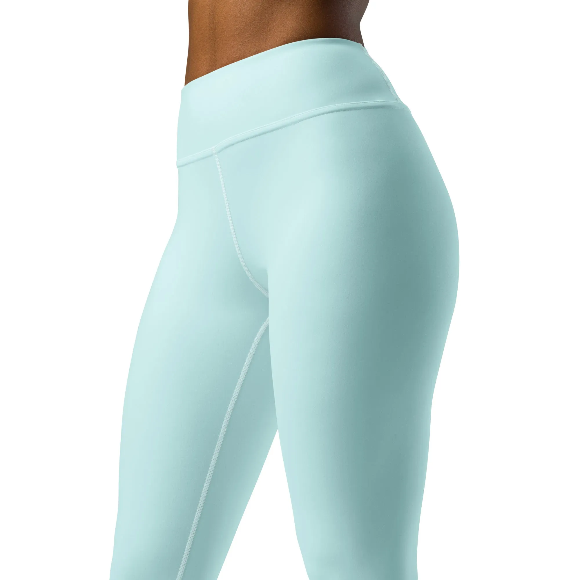 Light Cyan Warrior High Waist Leggings