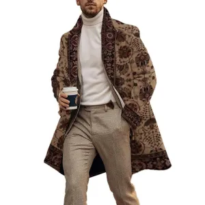 Men's Casual Printed Cardigan Coat 01724878YY
