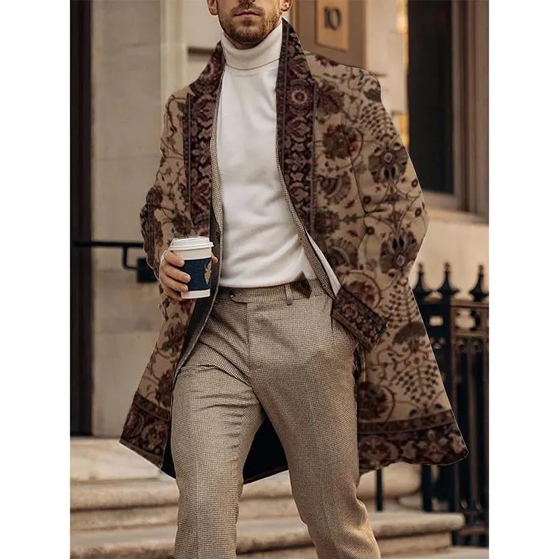 Men's Casual Printed Cardigan Coat 01724878YY
