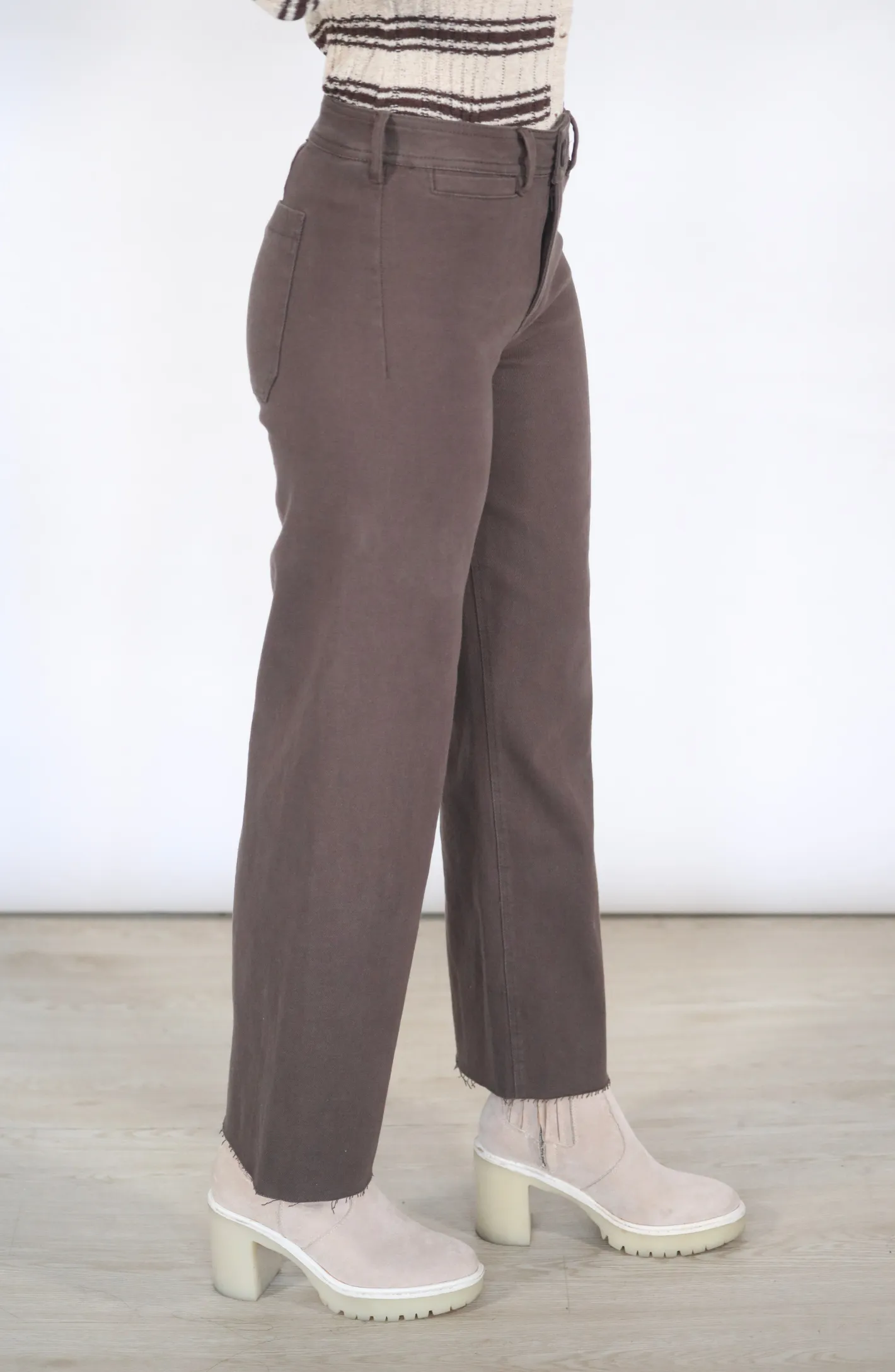 More For Me Coffee Wide Leg Pants