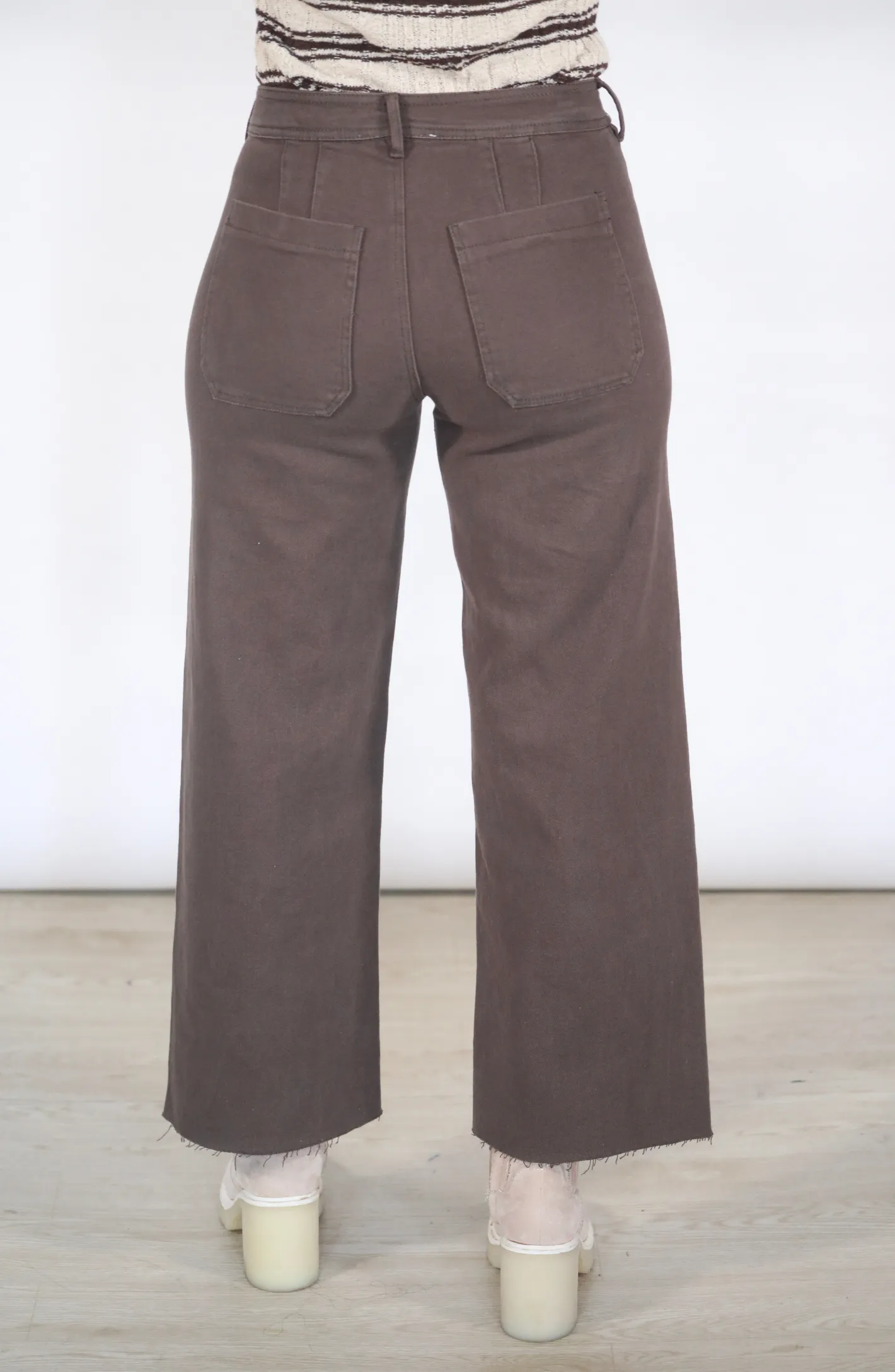 More For Me Coffee Wide Leg Pants