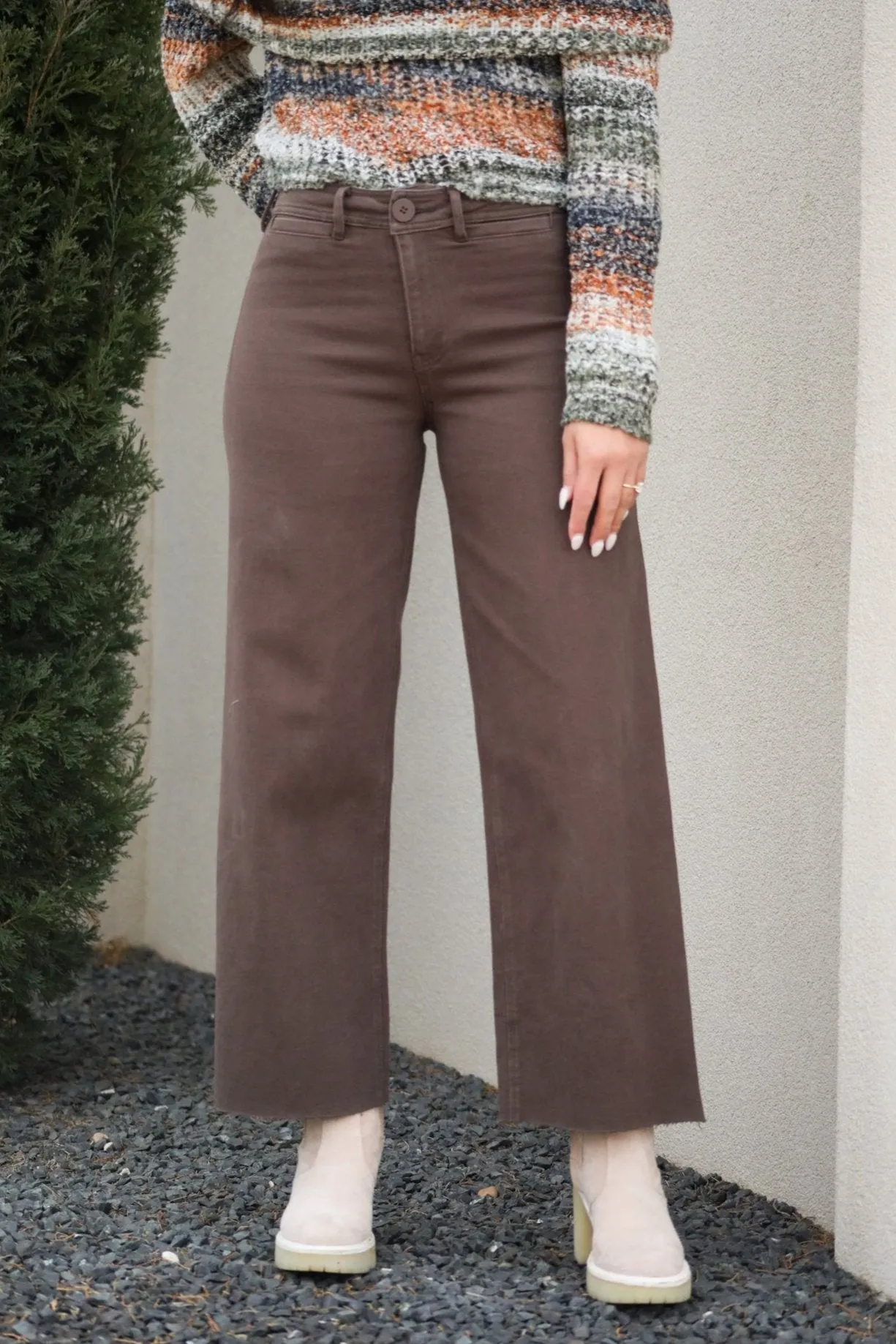 More For Me Coffee Wide Leg Pants